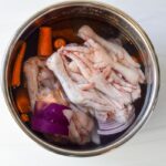 chicken feet and veggies in instant pot for broth